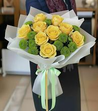 Букет цветов из:  Хризантемы и Розы в Октябрьском Ставропольского края